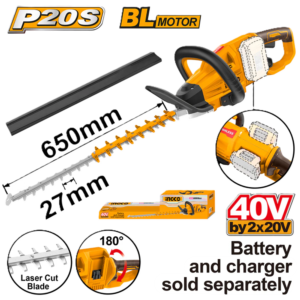 Ingco 40V Li-Ion Cordless Hedge Trimmer